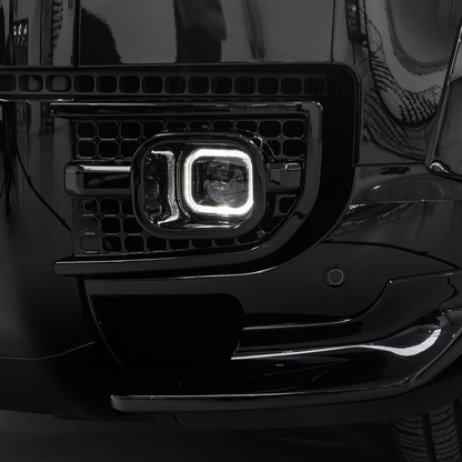 FRONT SQUARE DRL INTAKES - HIGH POWER LED FOR NEW DEFENDER (PAIR)