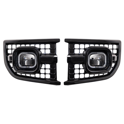 FRONT SQUARE DRL INTAKES - HIGH POWER LED FOR NEW DEFENDER (PAIR)