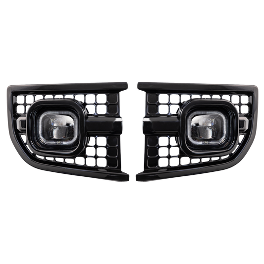 FRONT SQUARE DRL INTAKES - HIGH POWER LED FOR NEW DEFENDER (PAIR)